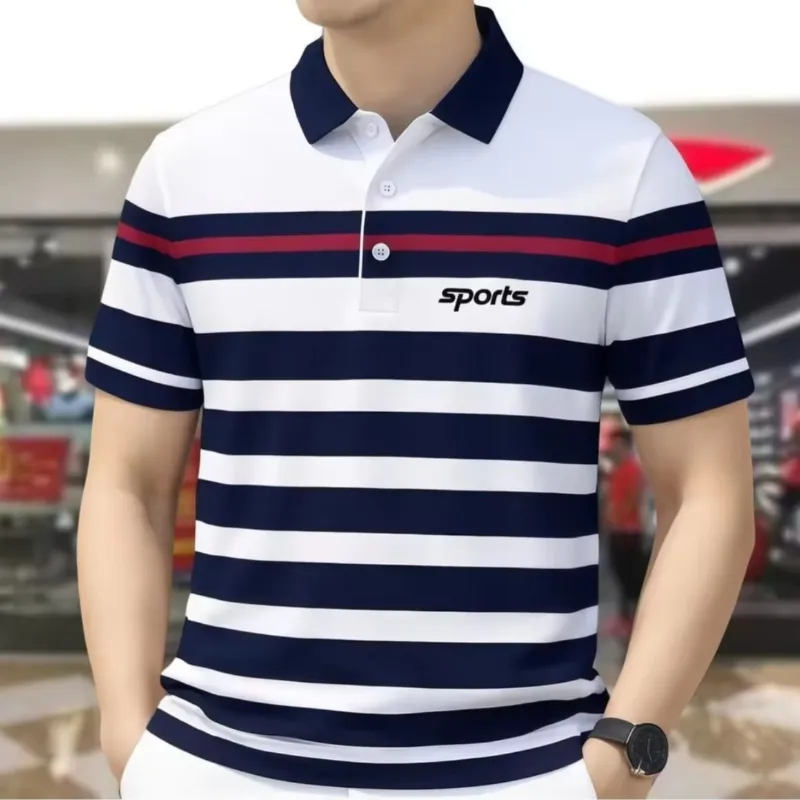 ছেলেদের স্ট্রাইপ PK কটন পোলো শার্ট, 210 GSM, 3 রঙে