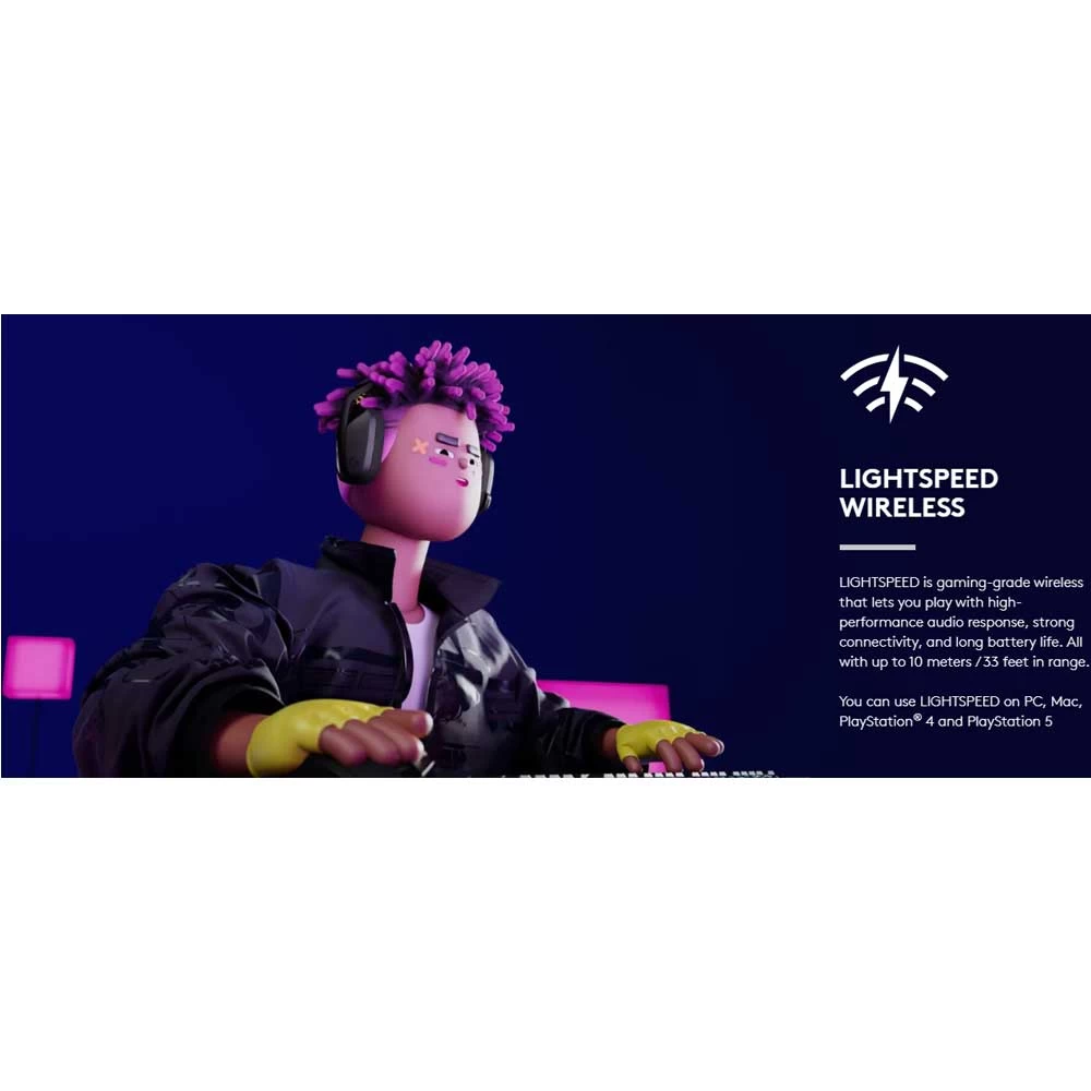 Logitech G435 Bluetooth Black and Neon Yellow Gaming Headphone