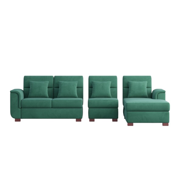 Regal Paris L শেপ সোফা সেট SDC-365-3-1-20 (Fabric-2156)