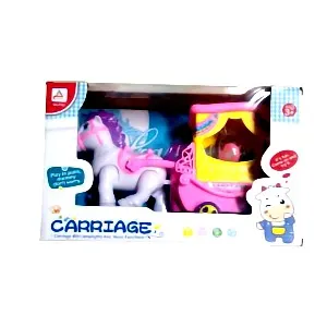 CARRIAGE ব্যাটারিচালিত খেলনা ঘোড়ার গাড়ি সেট
