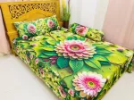 3D বেড শিট কিং সাইজ ওয়াটারপ্রুফ, পিলো কভারসহ