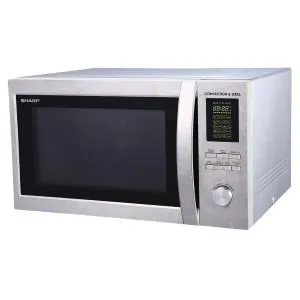 Sharp R-84AO(ST)V গ্রিল কনভেকশন মাইক্রোওয়েভ ওভেন 25 লিটার – স্টেইনলেস স্টিল