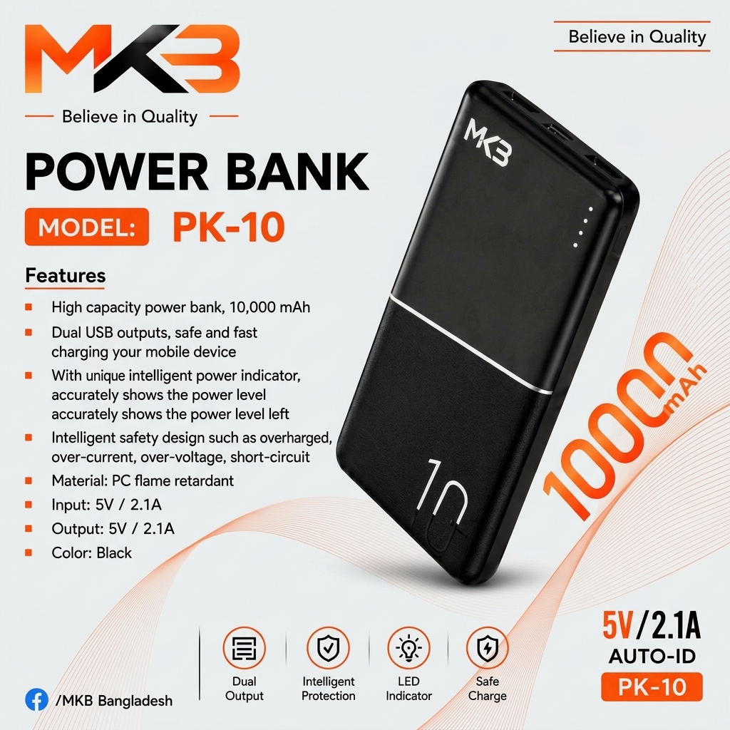 MKB 10000mAh Power Bank Model PK10