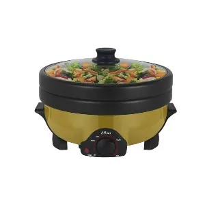 Elima EM-MC500 ডাবল পট ইলেকট্রিক মাল্টি কুকার 5.0L – গোল্ড