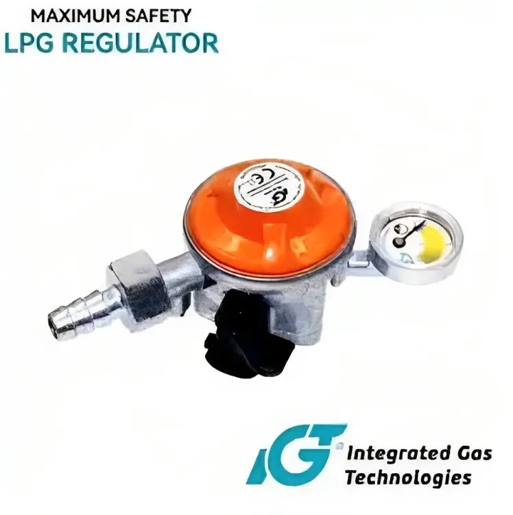 IGT Maximum Safety LPG গ্যাস রেগুলেটর, প্রেশার গেজসহ