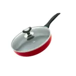 Vigo নন-স্টিক Glamour ফ্রাই প্যান ঢাকনাসহ (মেরুন) 26 CM