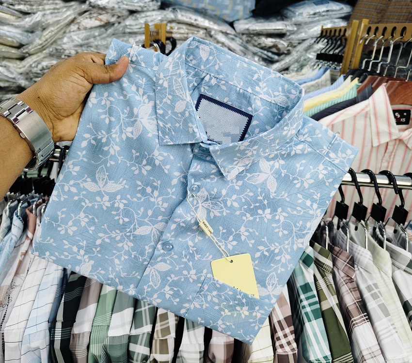 Men's Slim Fit Half Sleeve Print Shirt, Pure Cotton, 4 Colours