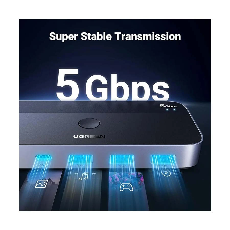 UGREEN CM662 (15705) 2 In 4 Out USB 3.0 Sharing Switch with Remote