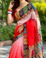 Chanduri Soft Silk Saree with Stone Work and Digital Print