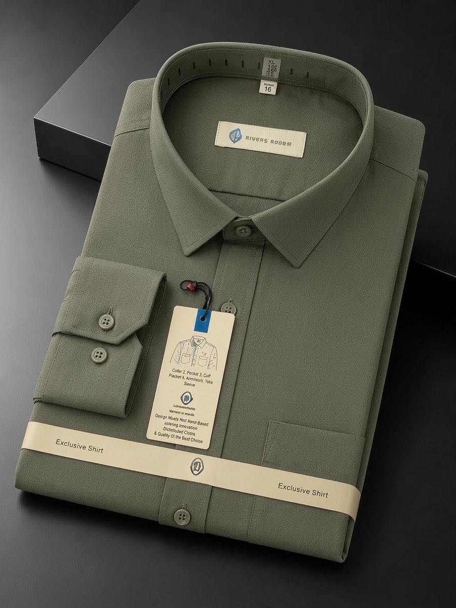 Men's Formal Shirt in Pure Cotton, Chest 42 to 48 Inch