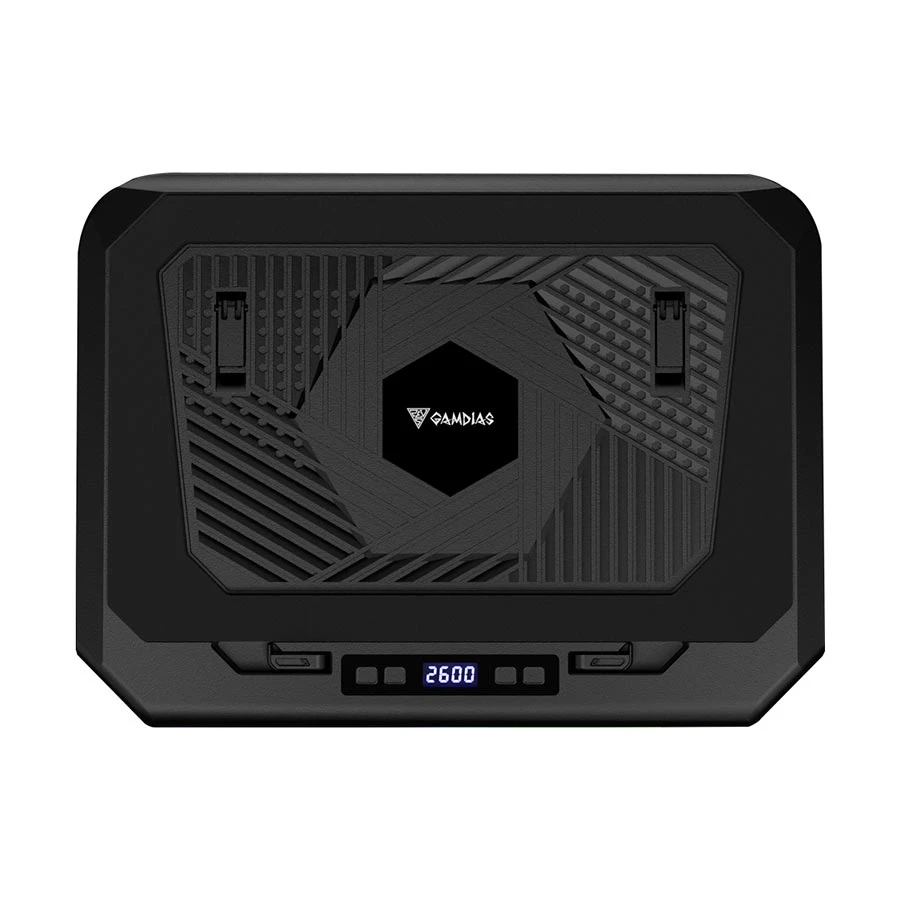 GAMDIAS AETHER P1 PRO RGB Black Laptop Cooler with LCD Screen