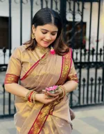 Puja Lama Silk Saree with Bold Border Design, 6 Colours
