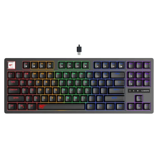 HAVIT KB892L ব্যাকলিট 87 কি মেকানিক্যাল গেমিং কিবোর্ড