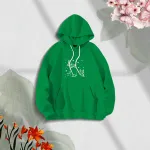 Butterflies Glove লেডিস উইন্টার হুডি – সবুজ
