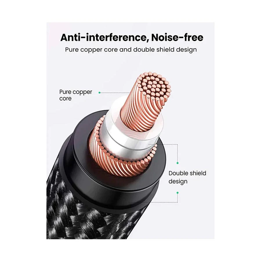 UGREEN AV182 (20763) 3.5mm Male to XLR Female Converter 1m Black