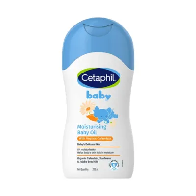 Cetaphil বেবি ময়েশ্চারাইজিং অয়েল, অর্গানিক ক্যালেন্ডুলাসহ 200ml