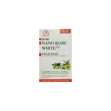 D-ne Nano Kojic White শসা, অ্যালোভেরা ও কামরাঙা Double Whitening Gold সাবান 160g