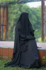 Manha Borka Set, 4 Pieces with Hijab and Nikab