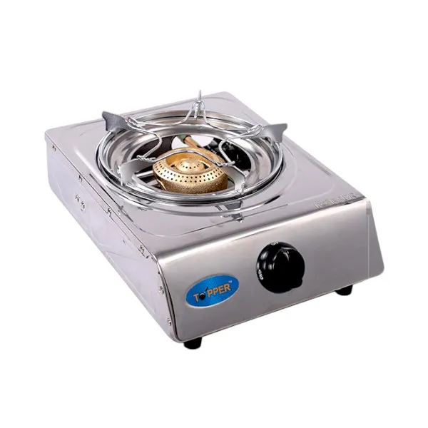 TOPPER A-102 সিঙ্গেল স্টেইনলেস স্টিল অটো গ্যাস চুলা LPG