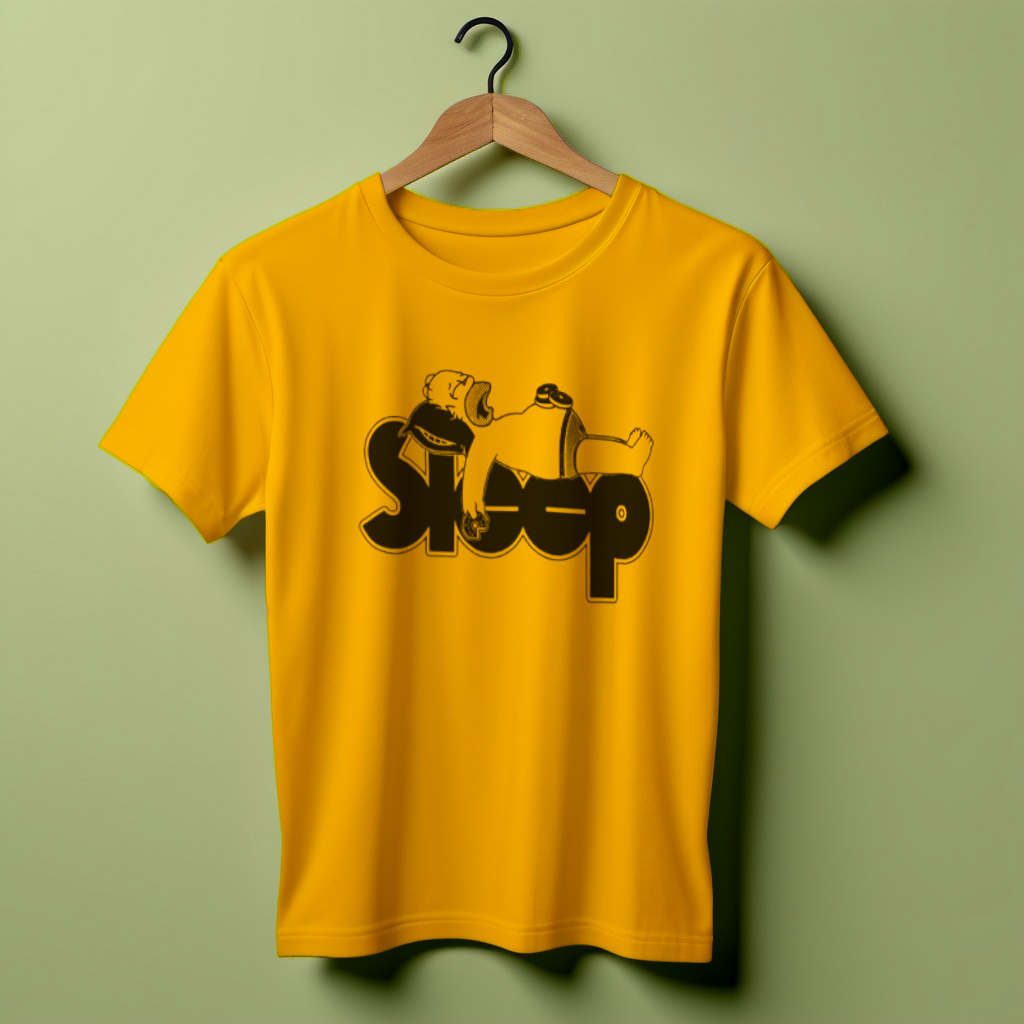 জার্সি ফ্যাব্রিক Sleep প্রিন্টেড টি-শার্ট