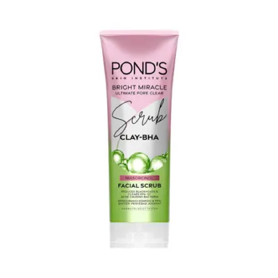 Pond's ব্রাইট আল্টিমেট মিরাকল পোর ক্লিয়ার ক্লে BHA ফেসিয়াল স্ক্রাব 100g