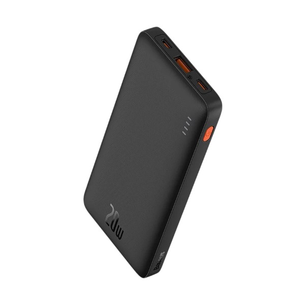 Baseus Airpow PPQD090001 10000mAh 20W পাওয়ার ব্যাংক, USB-A to Type-C ক্যাবল সহ (কালো)