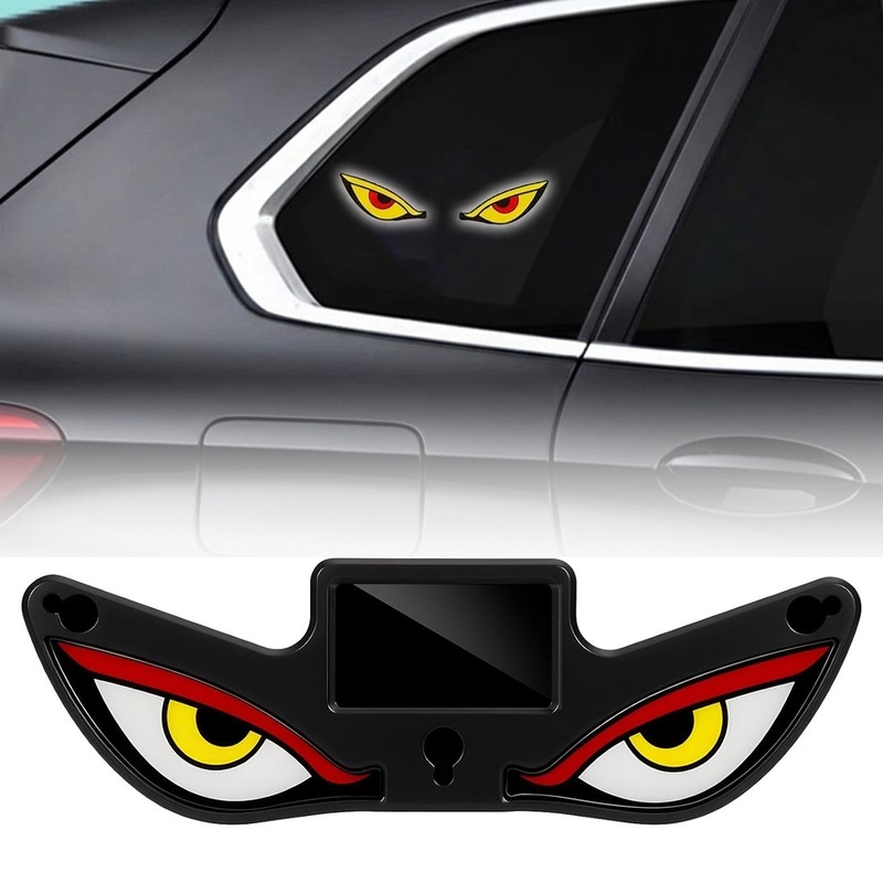 Solar Devil Eyes LED কার/বাইক উইন্ডো লাইট - মোশন সেন্সর ও USB-C চার্জিং