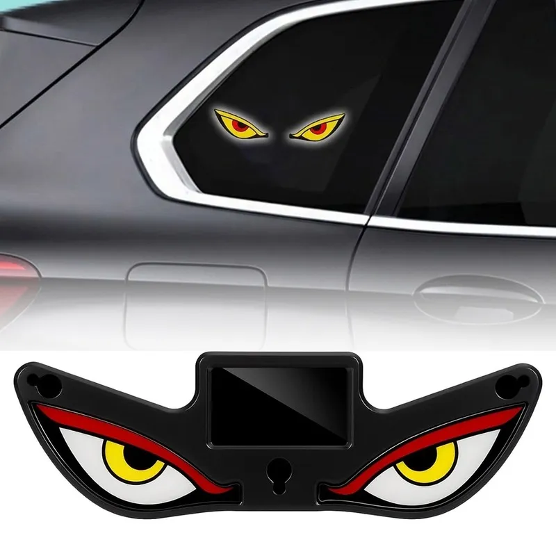 Solar Devil Eyes LED কার/বাইক উইন্ডো লাইট - মোশন সেন্সর ও USB-C চার্জিং