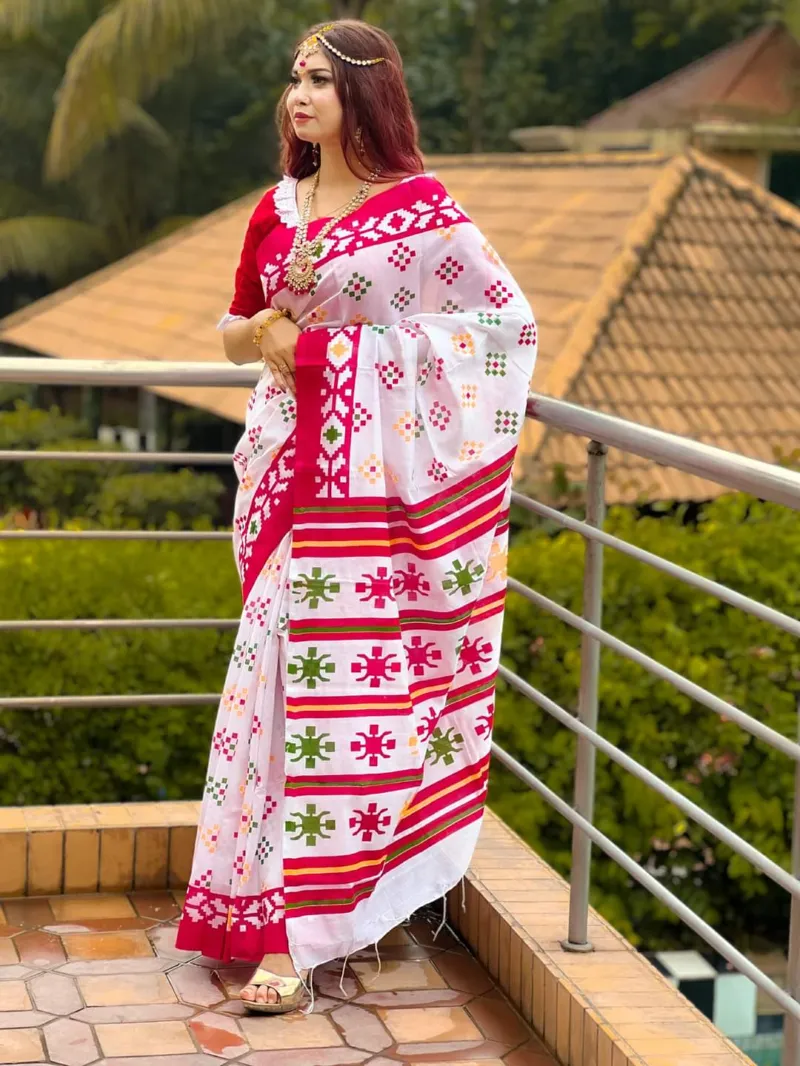 Screen Printed Modern Half Silk Saree for Women, No Blouse