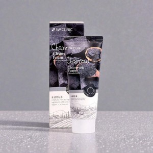 3W Clinic Charcoal Cleansing Foam 100ml (Korea)