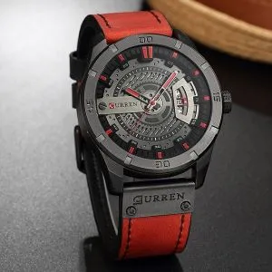CURREN 8301 পুরুষদের PU লেদার কোয়ার্টজ ঘড়ি