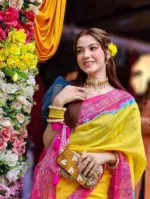 ডিজিটাল প্রিন্ট শাড়ি 12 হাত, ব্লাউজ পিস ছাড়া, 4 রং