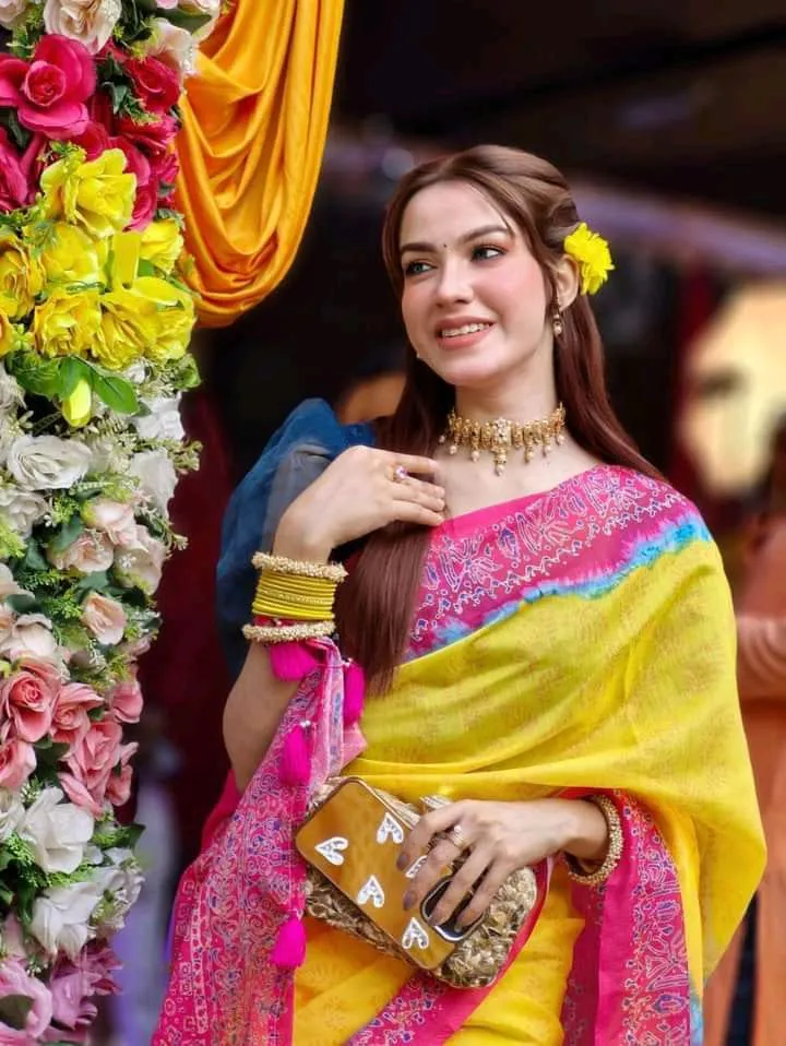 ডিজিটাল প্রিন্ট শাড়ি 12 হাত, ব্লাউজ পিস ছাড়া, 4 রং