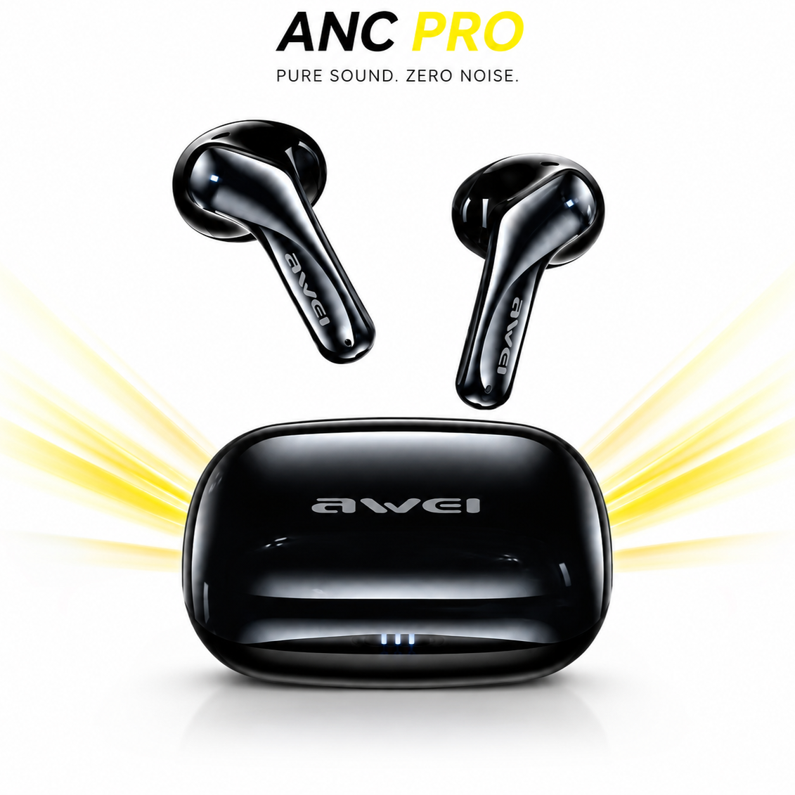 Awei T230 ANC Pro ট্রু ওয়্যারলেস ইয়ারবাডস – Bluetooth 6.0, 300mAh চার্জিং কেস