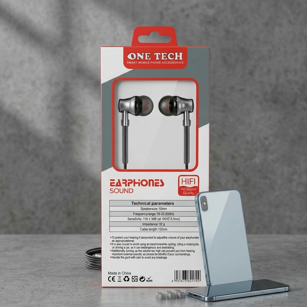 One Tech OT-50 Type-C ওয়্যার্ড ইন-ইয়ার ইয়ারফোন