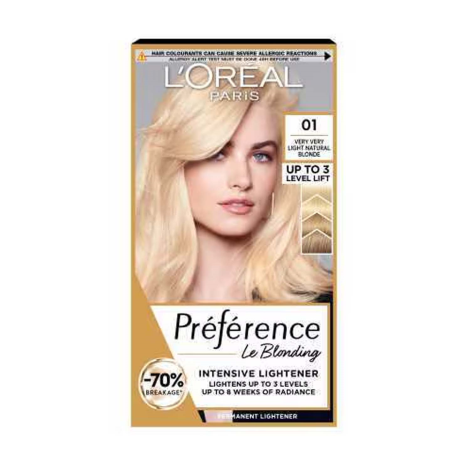 L'Oreal Preference হেয়ার কালার 01 - ভেরি ভেরি লাইট ন্যাচারাল ব্লন্ড