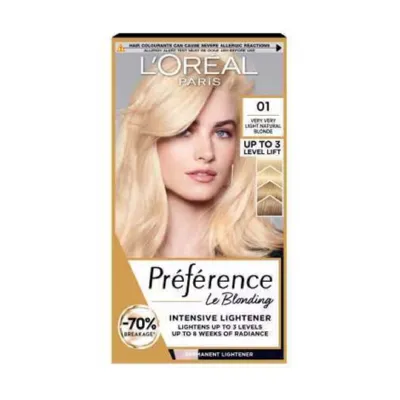 L'Oreal Preference হেয়ার কালার 01 - ভেরি ভেরি লাইট ন্যাচারাল ব্লন্ড