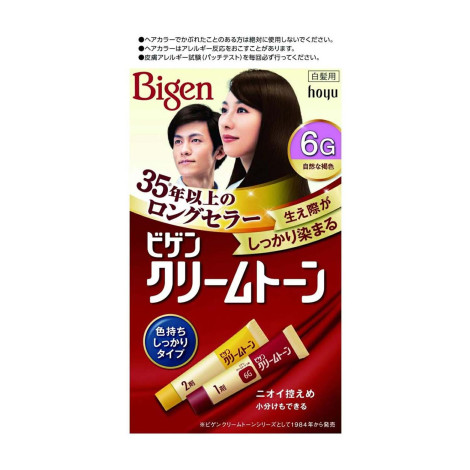 Bigen Cream Tone চুলের রং 6G ন্যাচারাল ব্রাউন 40 গ্রাম