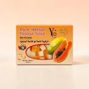 YC Pure Herbal Papaya স্কিন হোয়াইটেনার 4 in 1 সাবান 100g