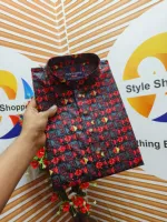 Men's Printed Cotton Panjabi, Snap Button Front, 3 Colours