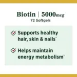 Nature's Bounty বায়োটিন 5000 mcg, 72টি সফটজেল