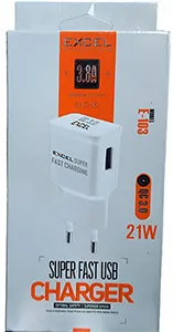 Excel E103 ফাস্ট চার্জার 3.8A 21W চার্জিং অ্যাডাপ্টার (Type-C)