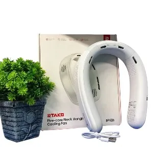 RTAKO BP626 ফাইভ-কোর নেক ফ্যান – সাদা