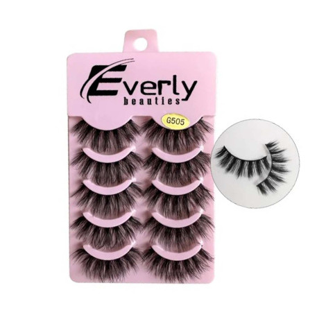 Everly Beauties 5 জোড়া ফলস আইল্যাশ - G505