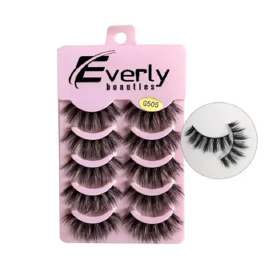 Everly Beauties 5 জোড়া ফলস আইল্যাশ - G505