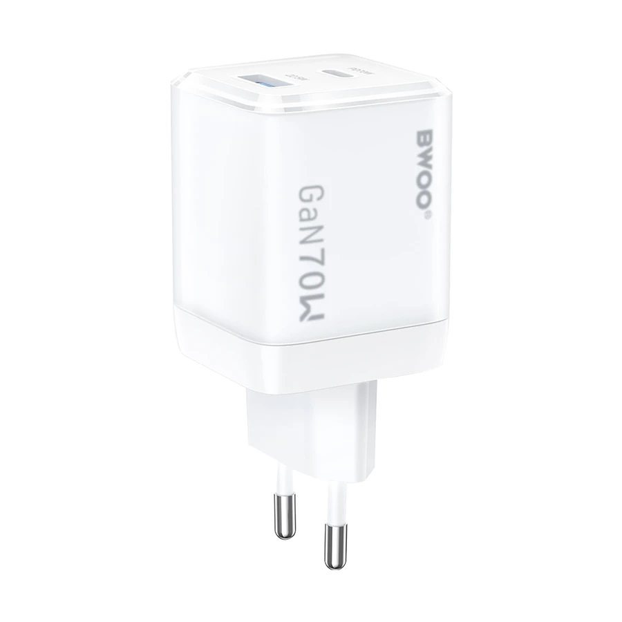 Bwoo BO-CDA224 70W GaN USB & USB-C Charger White (EU)