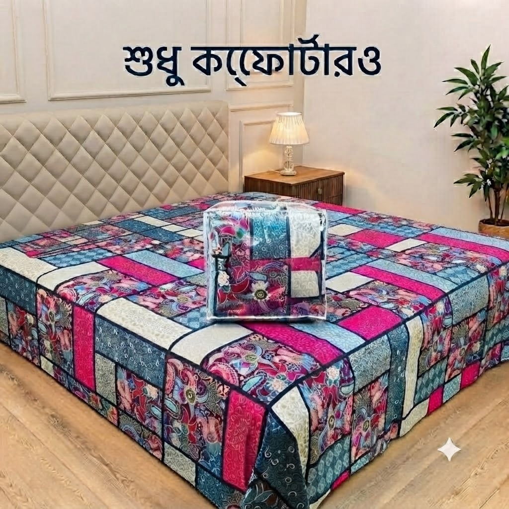 উইন্টার টুইল কটন কম্ফোর্টার, ডিজিটাল প্রিন্ট বেডরুম কুইল্ট