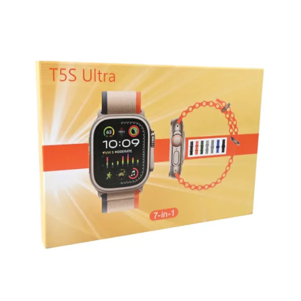 T5S Ultra স্মার্ট ওয়াচ, 7টি আলাদা স্ট্র্যাপসহ
