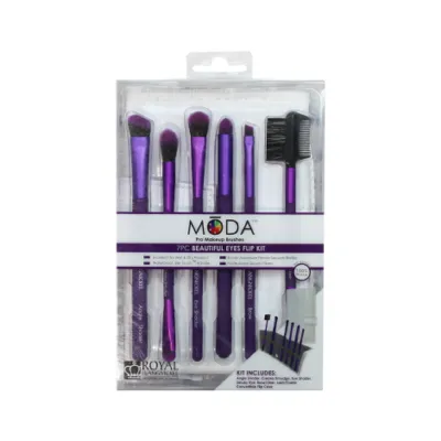 Royal & Langnickel Moda Beautiful Eyes ফ্লিপ কিট 7 পিস মেকআপ ব্রাশ সেট