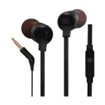 JBL TUNE 110 ওয়্যার্ড ইন-ইয়ার হেডফোন, কালো